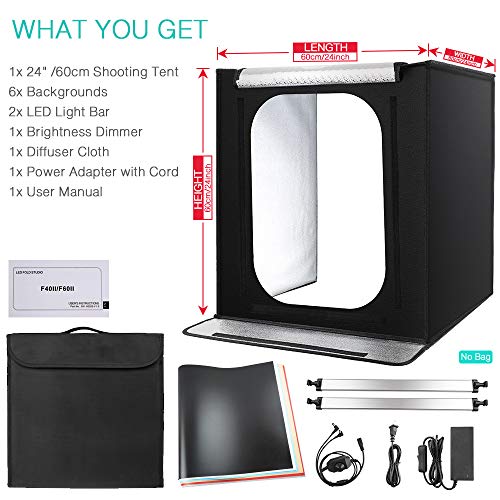 Photo Box FOSITAN 24 x24 x24 Portable Photo Studio